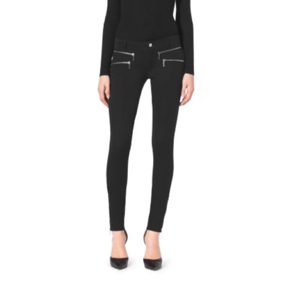 Michael Kors Zip-Pocket Twill Black Skinny Jeans - Picture 3 of 8
